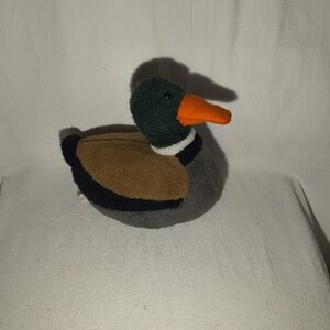 Soft Plush Toy Mallard Duck with Orange Beak